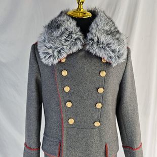 苏联M69式条例老兵礼服大衣灰色男装复古防寒保暖长款风衣