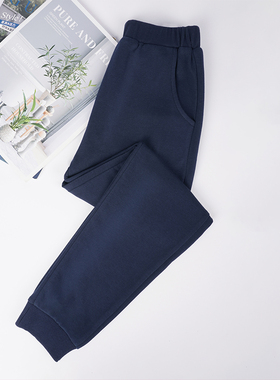 69校服裤子男女高中学生两条杠藏蓝色春秋冬季运动双杠短袖初中