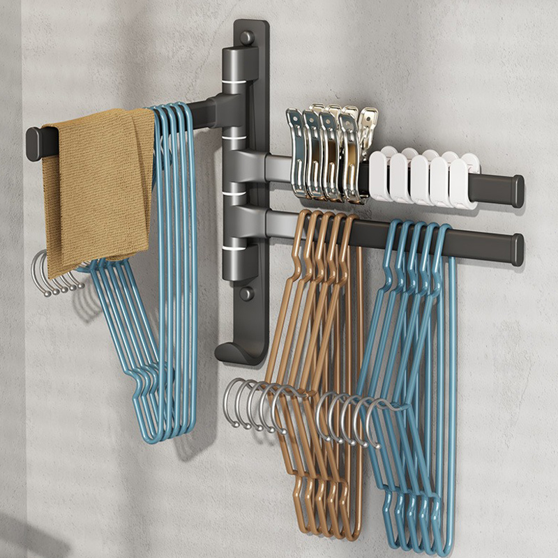 迈卡龙晾衣架180°旋转收纳