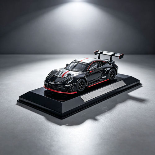 比美高1:43保时捷911 GT3R赛车模型正版合金仿真跑车收藏摆件模型