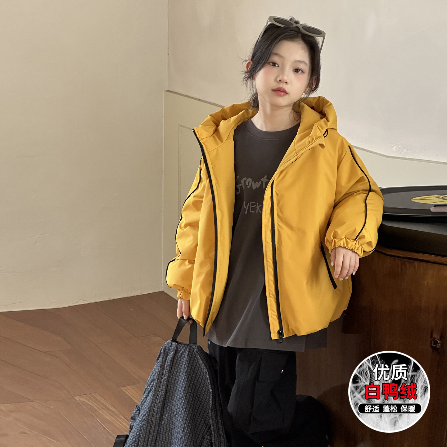 女童羽绒服冬款中大童女孩