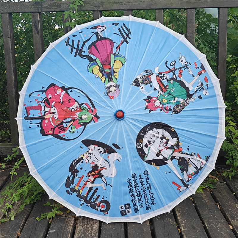 蓬莱仙云问鹤装饰晴雨两用油纸伞