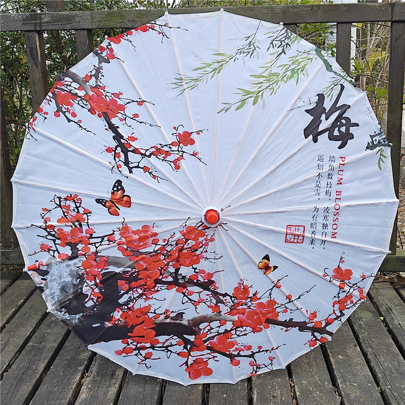 梅兰竹菊吊顶油纸室内装饰油纸伞
