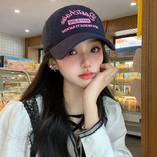 加大加深棒球帽显脸小 韩版 大头围帽子宽帽檐鸭舌帽女2024新款 夏季