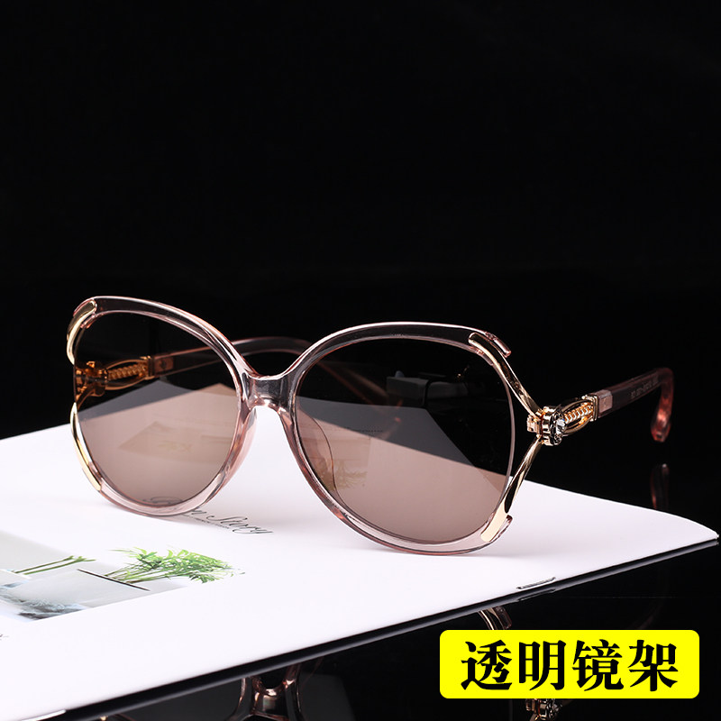 纯天然水晶石头眼镜女护目高清太阳镜开车专用墨镜蛤蟆镜防紫外线