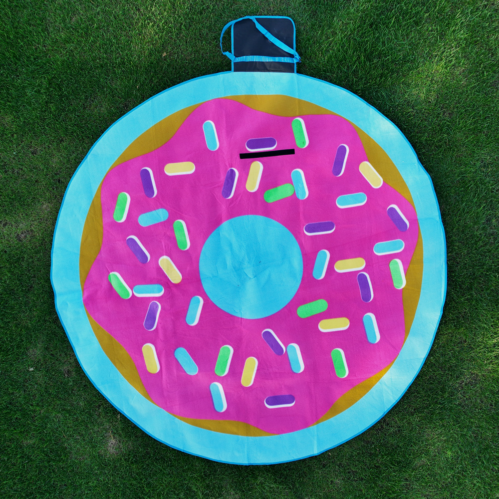 户外圆形甜甜圈防潮防水野餐垫午休垫加大加厚春秋郊游垫露营睡垫