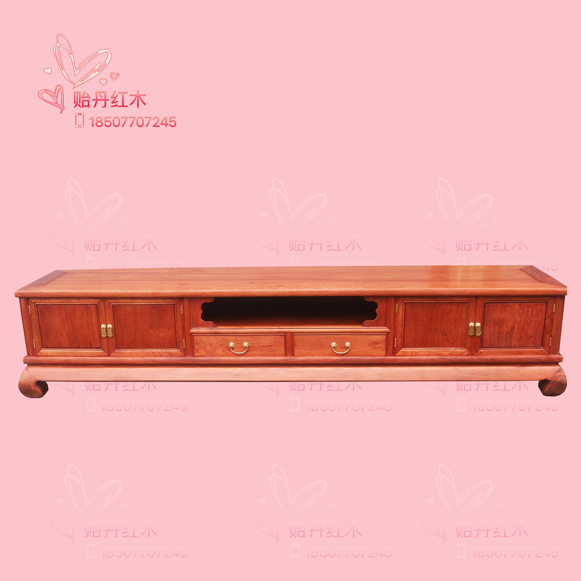 缅甸花梨木电视柜 红木家具电视柜 大果紫檀独板电视柜长2.4米,住宅家具,红木电视柜,淘宝优惠券,粉丝福利购,淘宝优惠卷