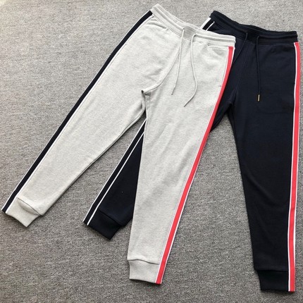 秋冬季tb卫裤男束脚小脚休闲长裤子大码修身纯棉运动裤女情侣装潮