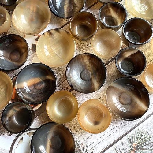 牛角刮痧碗茶杯配料小碗酒杯黄牛