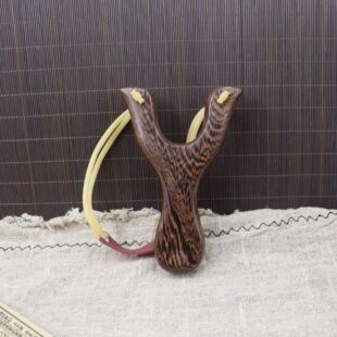 鸡翅木弹弓红花梨木儿童怀旧玩具户外休闲娱乐弹弓木质工艺品定制