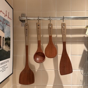 乌檀木铲锅铲不粘锅炒菜铲子家用食品级木头锅铲汤勺炒勺厨具套装