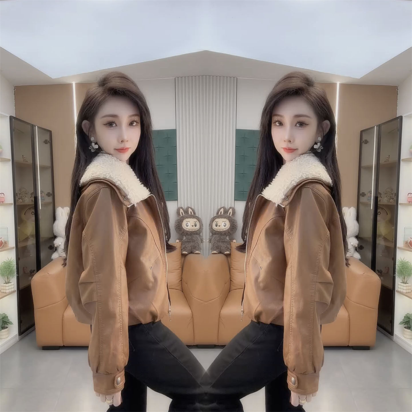 2025秋冬网红新款加棉皮衣外套女韩系减龄羊羔毛大翻领PU皮毛一体,女装/女士精品,短外套,淘宝优惠券,粉丝福利购,淘宝优惠卷