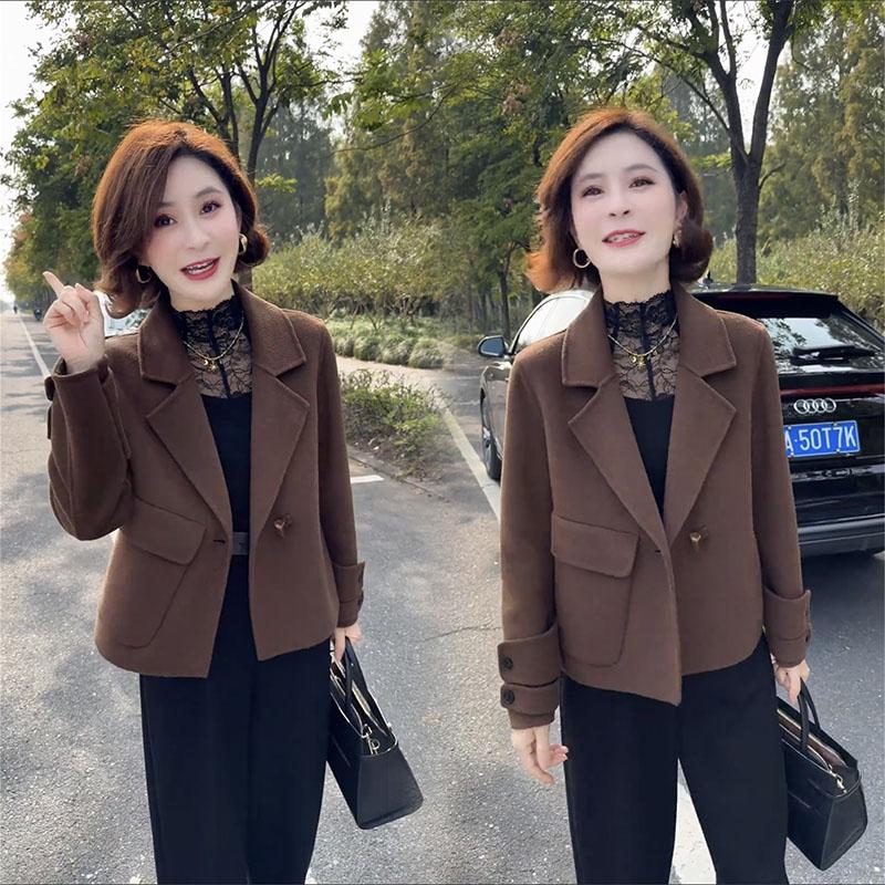 2024冬季新款名媛轻奢毛呢外套