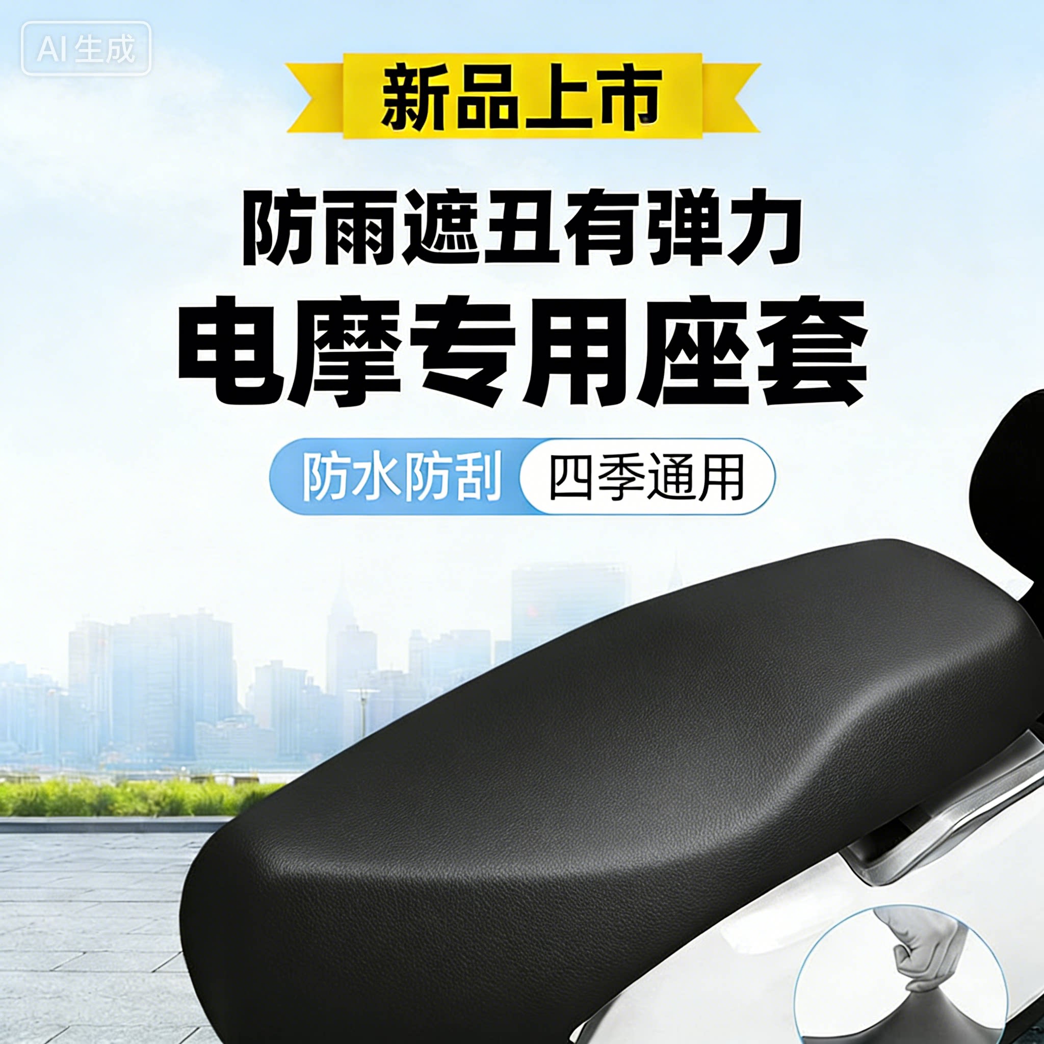 电动车摩托车坐垫套防水防晒防雨加厚皮革电瓶车坐套通用座垫套子