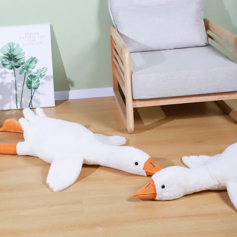 可爱大白鹅毛绒玩具抱枕鹅公仔大号娃娃生日礼物礼品床上陪睡玩偶