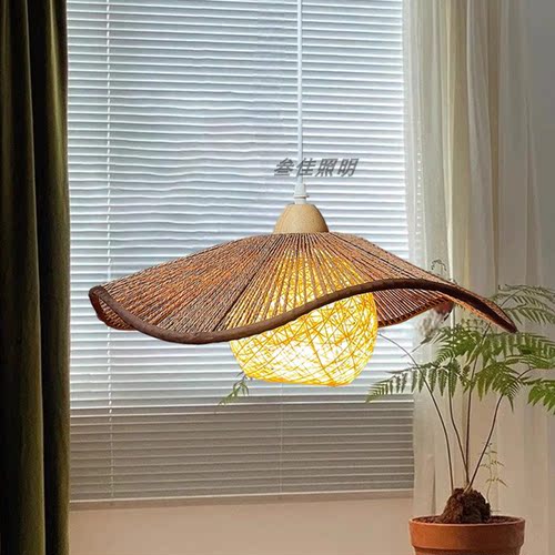 法式民宿复古中古风文艺术餐厅餐饮吊灯具餐桌禅意主卧室吧台灯罩