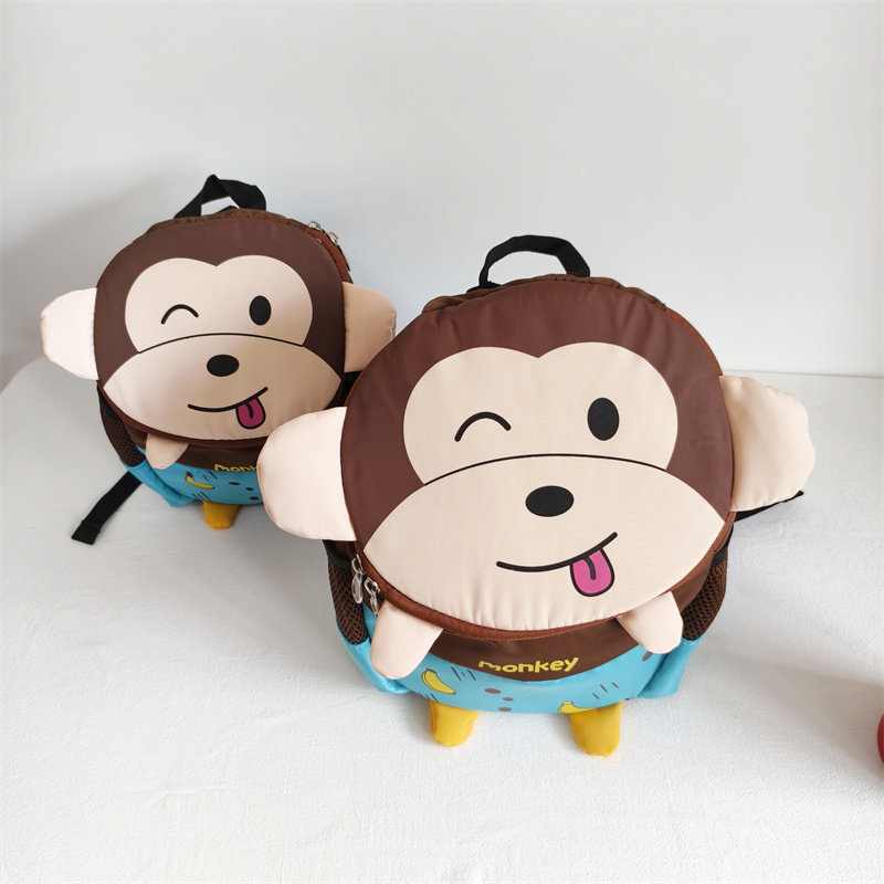 幼儿园男孩书包可爱猴子宝宝外出小背包男童轻便儿童防走失双肩包