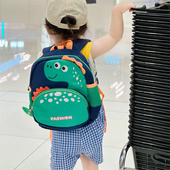 宝宝小书包幼儿2岁3岁早教小班可爱恐龙帆布背包男童男孩外出双肩