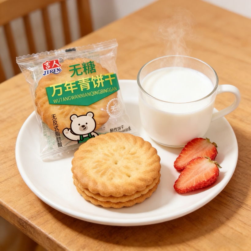 吉人无糖万年青饼干办公室休闲零食代餐独立小包装