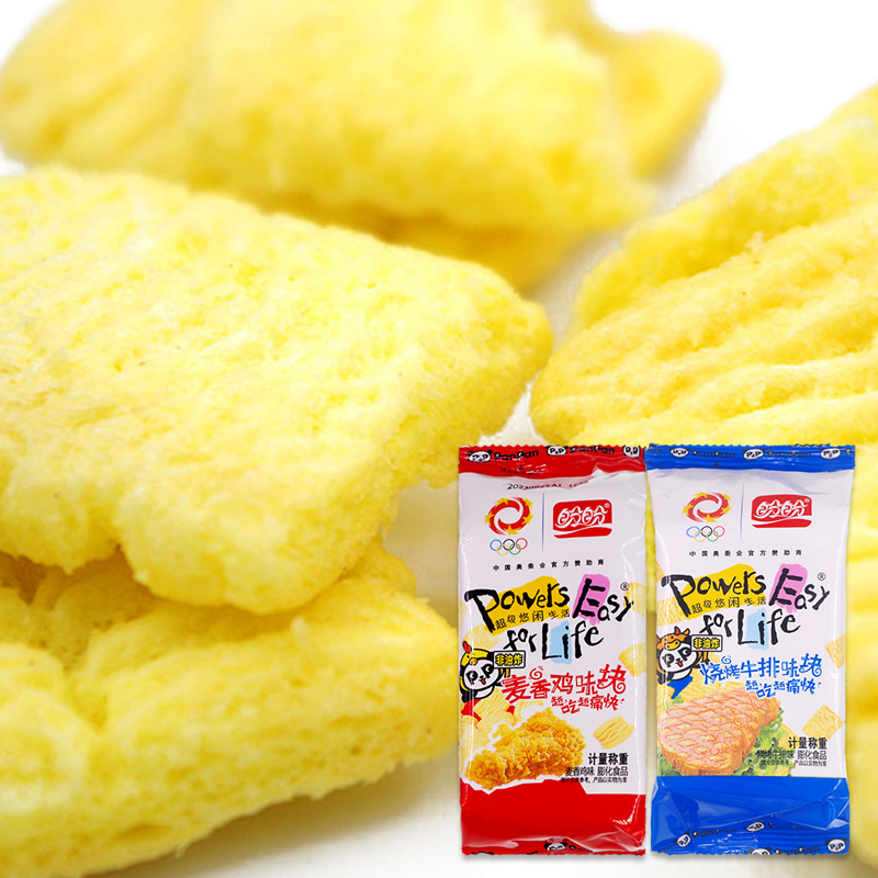 盼盼麦香鸡味块烧烤牛排味块非油炸膨化食品休闲零食解馋小吃7