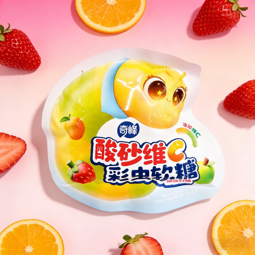 奇峰酸砂维C彩虫软糖休闲零食独立小包装