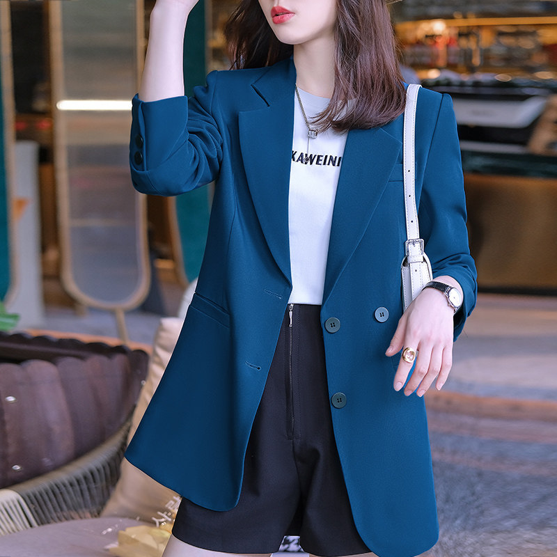 黑色西装外套女春秋2024新款高级感休闲学生短款小个子修身小西服