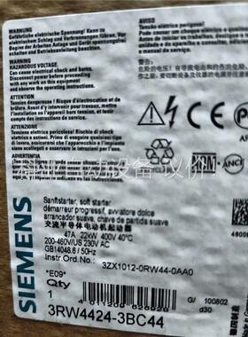 3RW4424-3BC44正品包邮(议价)