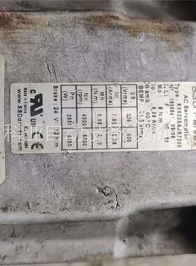 派克伺服电机，NX620EAJR7300，成色，在位机卸(议价)