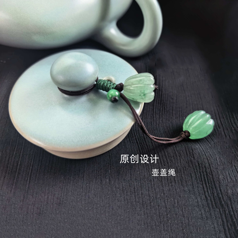 手工中式玉辣椒防烫壶盖提溜