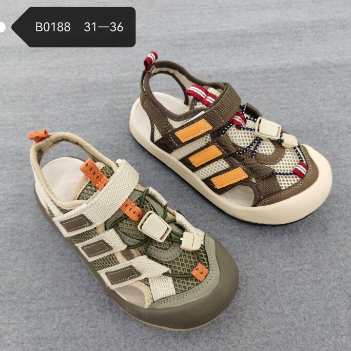 男童凉鞋2026夏季款透气网面儿童运动鞋包头防踢软底防滑沙滩凉鞋