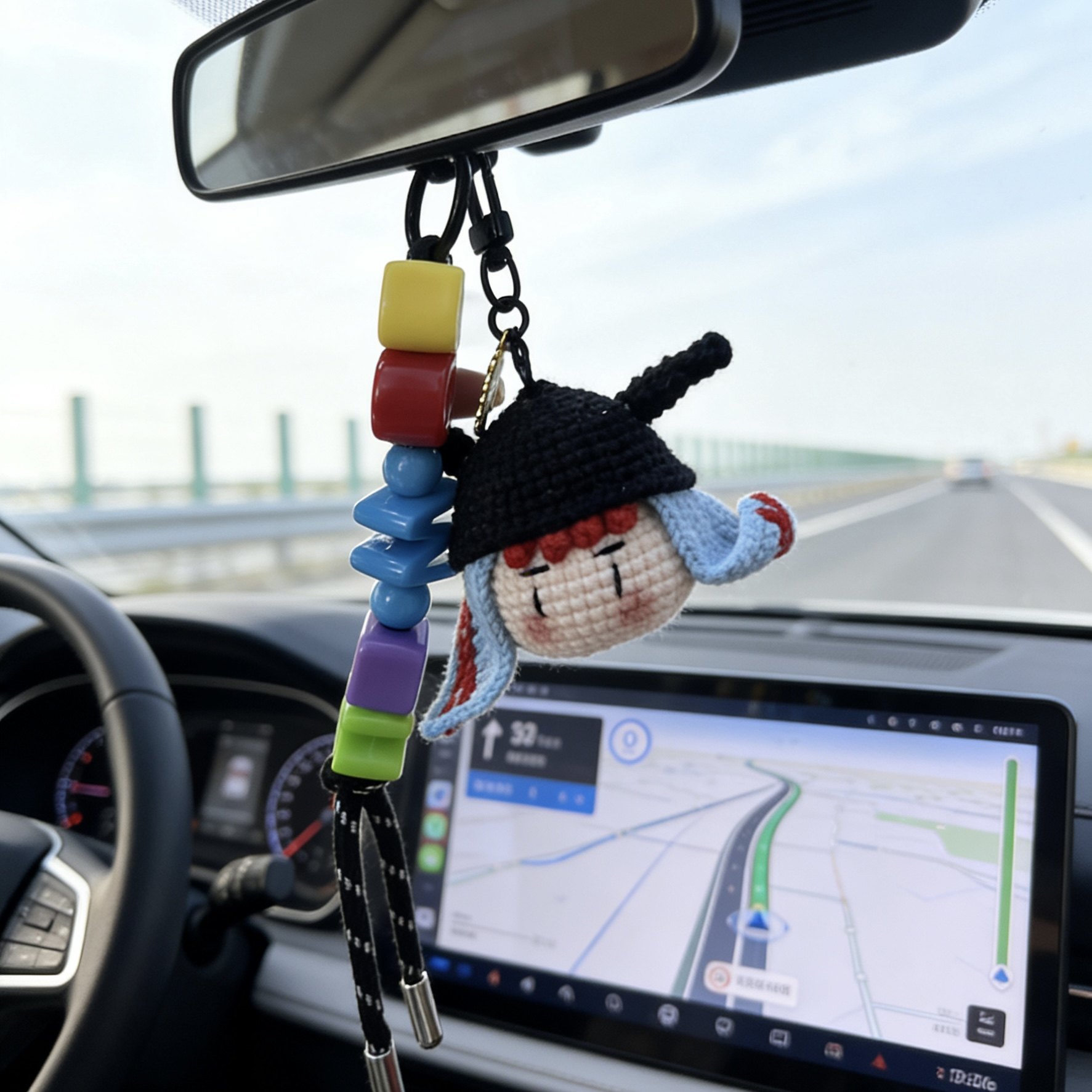 手工毛线钩针钩织权志龙GD羊角团子diy材料包汽车钥匙手机包挂件