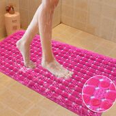 卫生间地垫厕所搓脚垫洗澡脚踩垫淋浴房家用门口浴室防滑垫带吸盘
