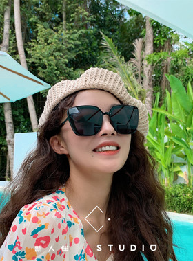 欧美太阳镜ins韩版潮偏光大脸