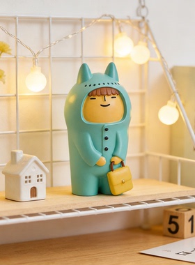 卡通人物树脂桌面工位装饰摆件