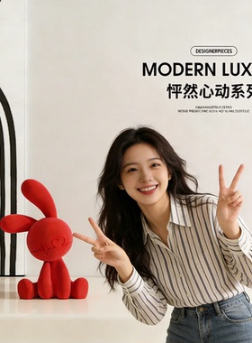 轻奢创意动物树脂桌面摆件礼物