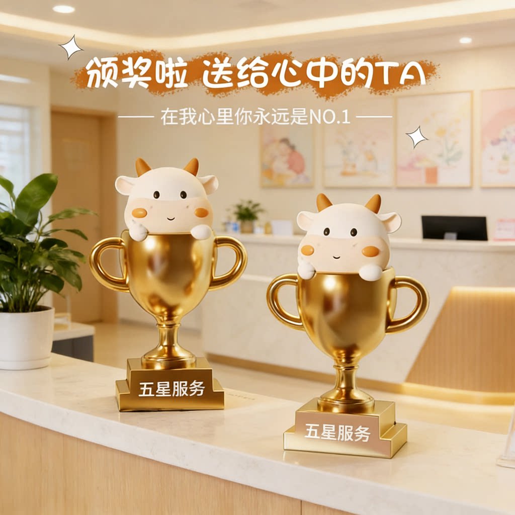 可爱萌宠动物树脂桌面摆件柜台装饰品祝福礼品