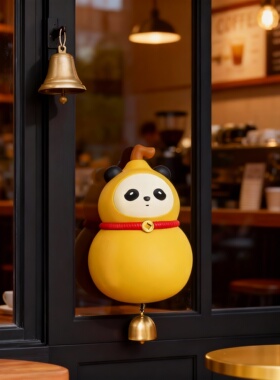 国潮熊猫树脂挂件玄关乔迁送礼