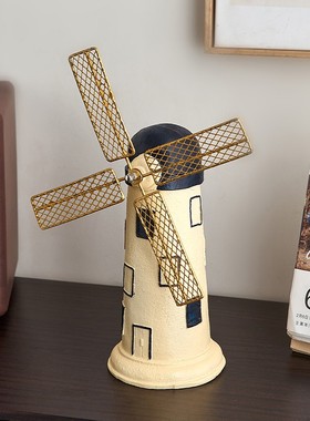 欧式风车树脂桌面摆件