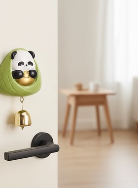 新中式熊猫树脂玄关钥匙扣摆件
