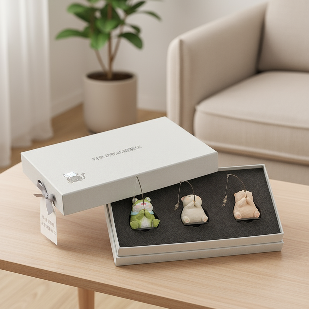 可爱动物树脂摆件礼盒送礼
