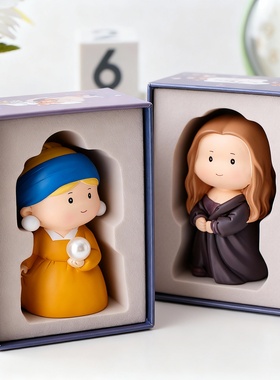 可爱人物树脂桌面摆件生日礼盒