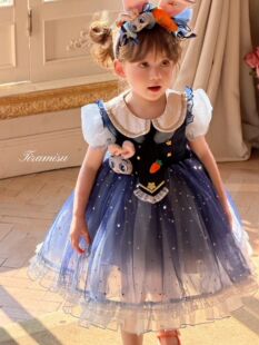 苏三岁2026女童兔子警官连衣裙女儿童洛丽塔公主裙生日旅游裙子