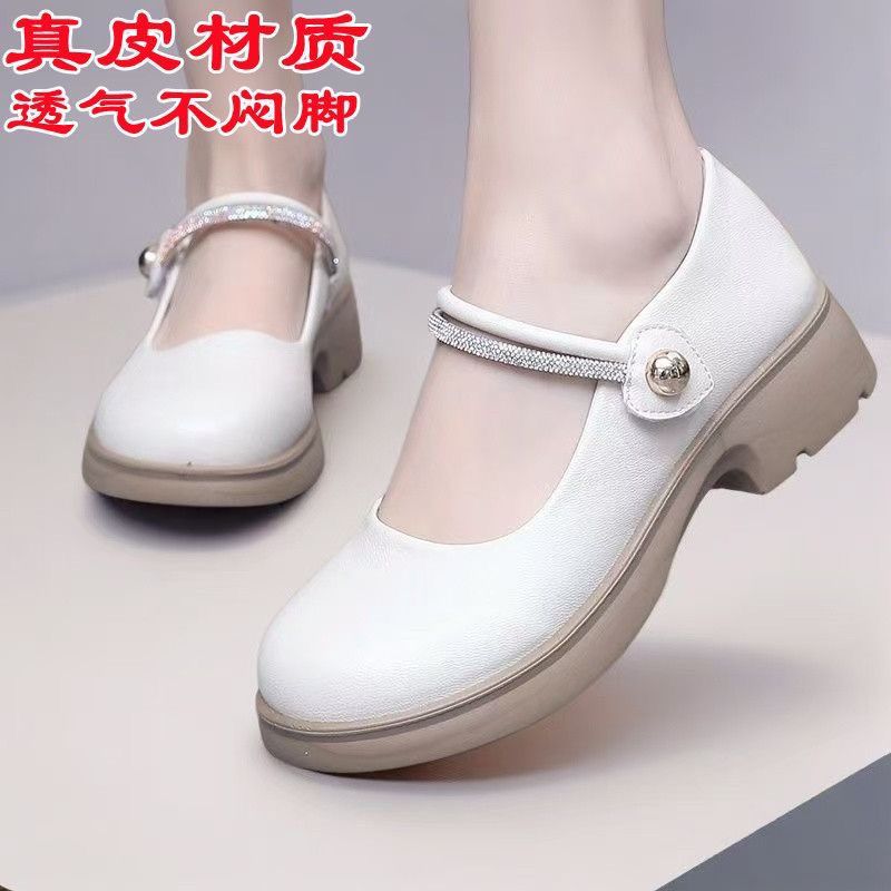 真皮厚底法式玛丽珍女鞋2