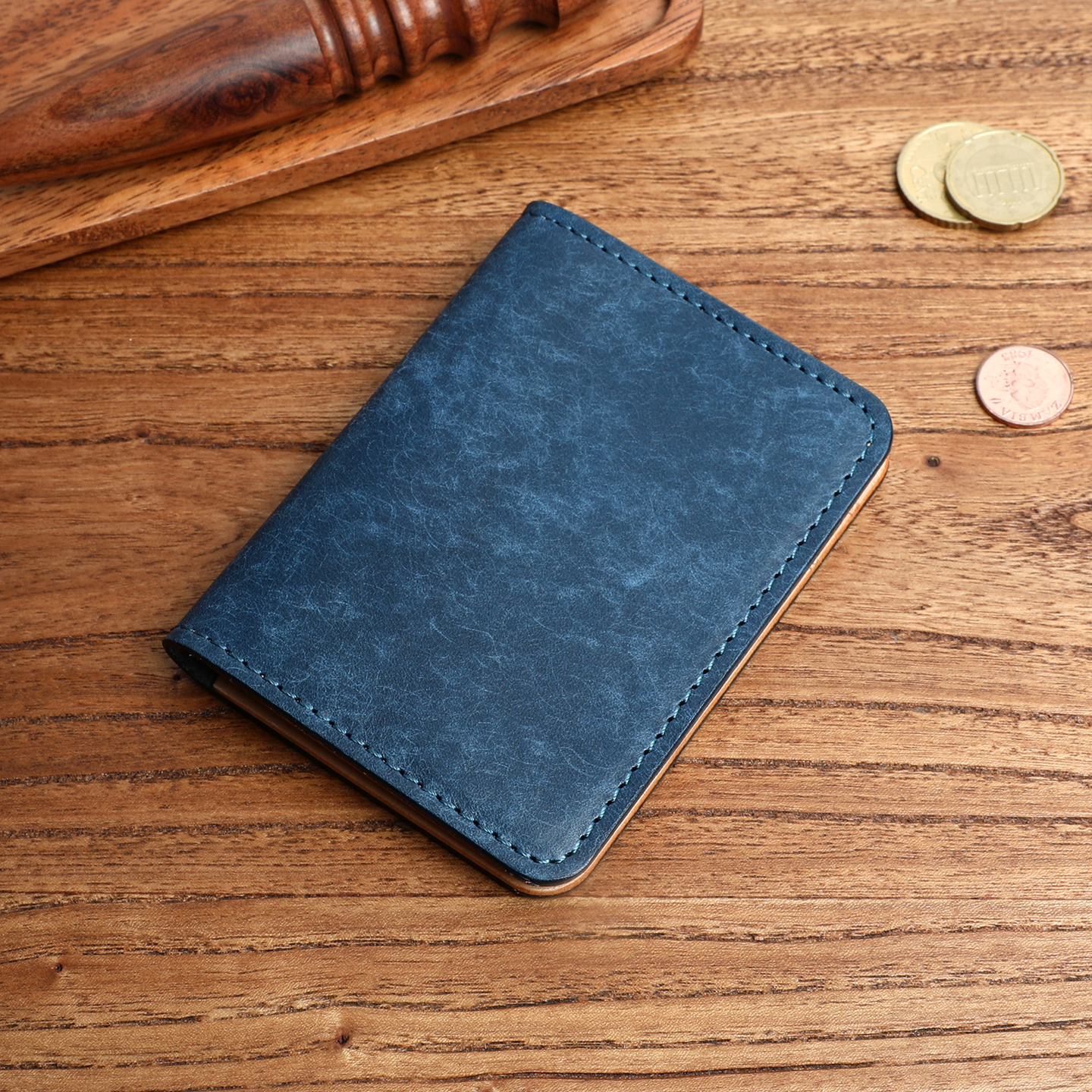 男士复古植鞣头层牛皮驾驶证卡包