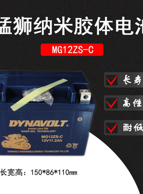 YTZ12S（12V11.2AN)宗申摩托车配件RX3 250GY-3蓄电池 电瓶