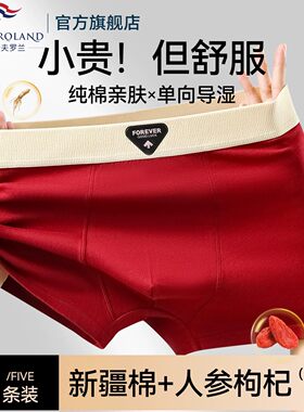 保罗男士纯棉内裤2026新款抗菌四角短裤男式男款宽松大码平角裤