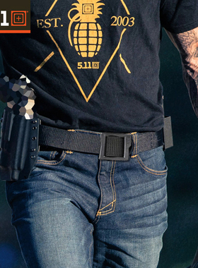 美国5.11户外运动腰带军迷战术尼龙腰带511男运动腰带56514