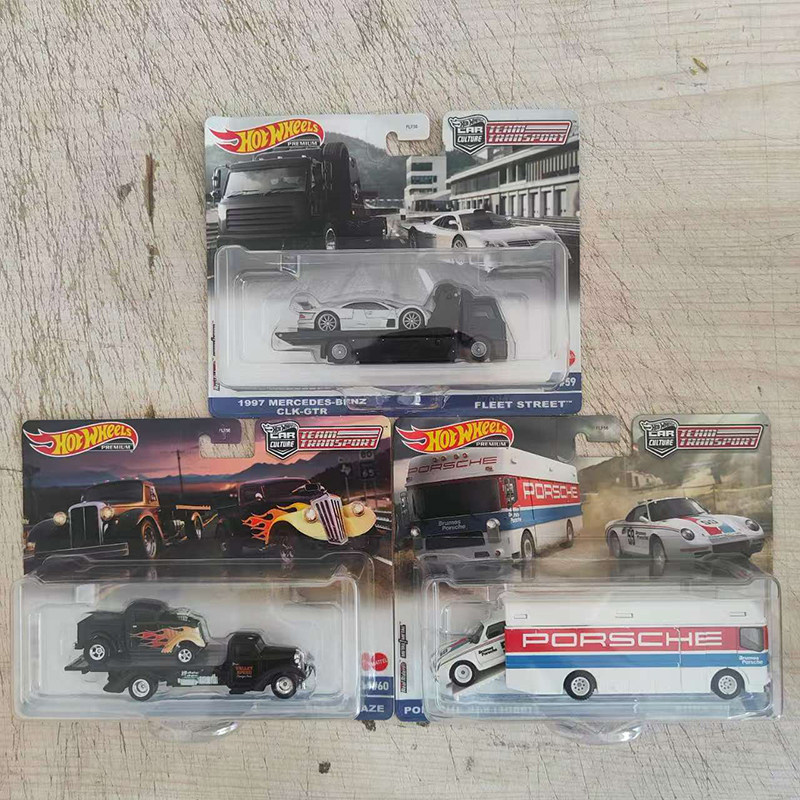 HOT WHEELS 자동차 문화 운송 팀 조합 메르세데스-벤츠 CLK-GTR 포르쉐 959 WILLYS 팀 합금