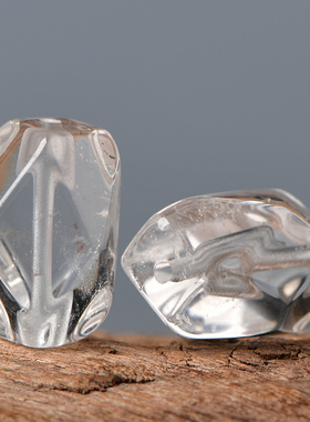 天然水晶白水晶随行diy串珠手串项链手工串珠饰品配件随形散珠子