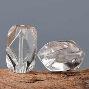 天然水晶白水晶随行diy串珠手串项链手工串珠饰品配件随形散珠子